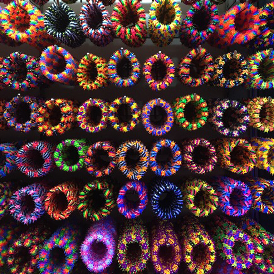 Lot Neon Jelly Silicone Rubber Bracelet Spike UV Glow In The Dark Jewelry DIY