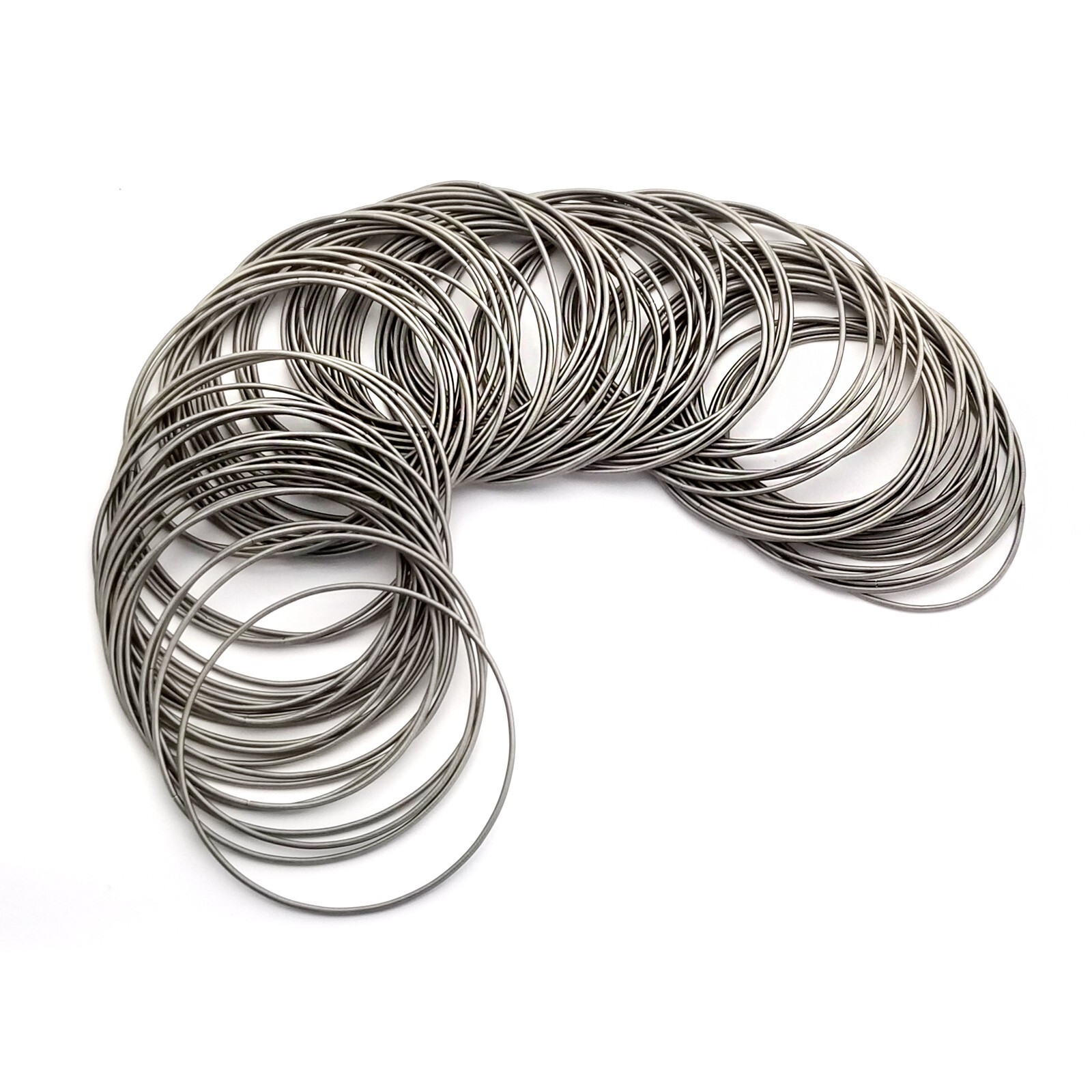 Guitar String Bracelets for Women & Girls -304 S.S. Spiral Coil-Gray-2mm-100pcs