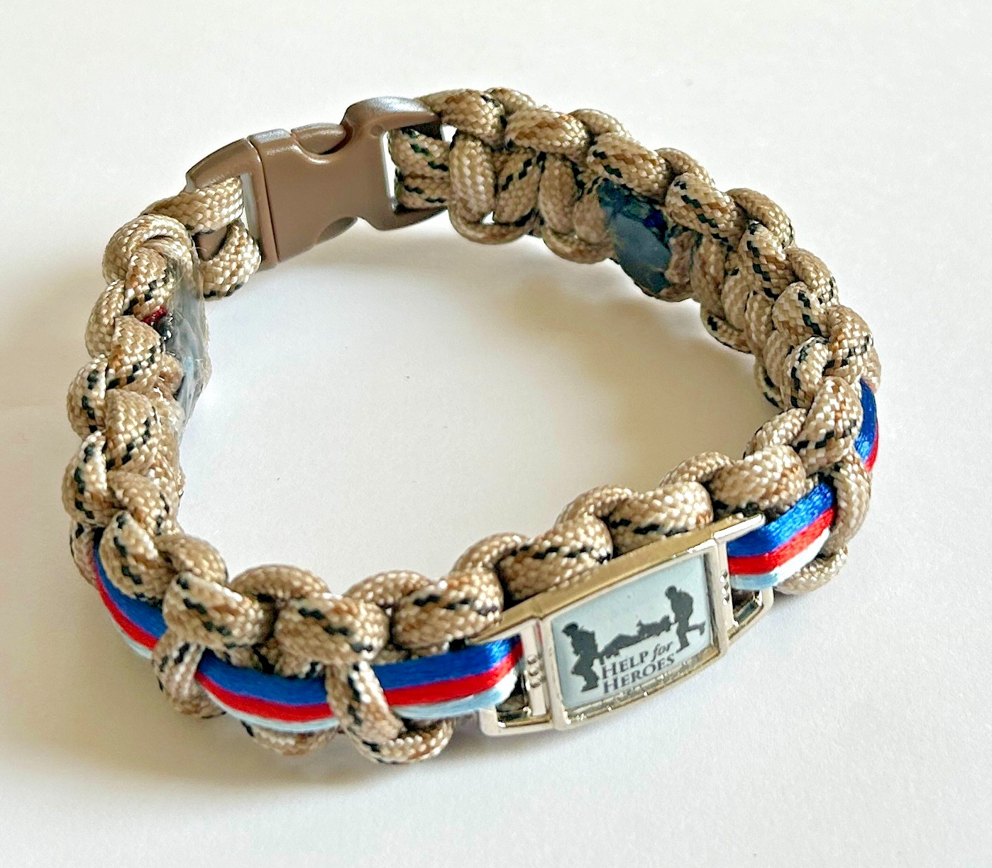 NEW! MILATARY COLOURS : Help For Heroes/Stretcher Bracelet (3 Sizes/7 Colours)