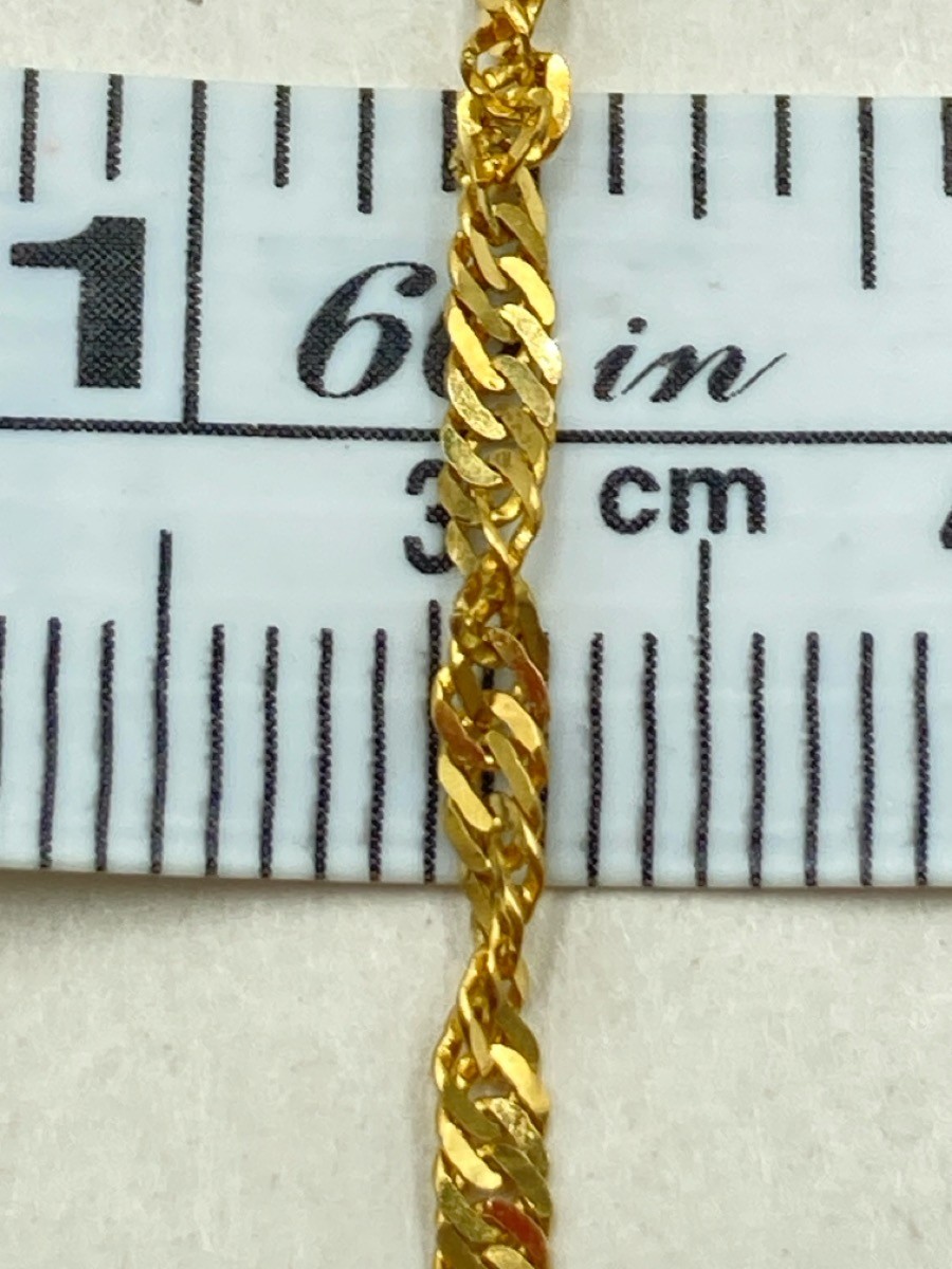 16″ Gold Singapore Chain 22K Yellow Gold 4g (EL1094558)