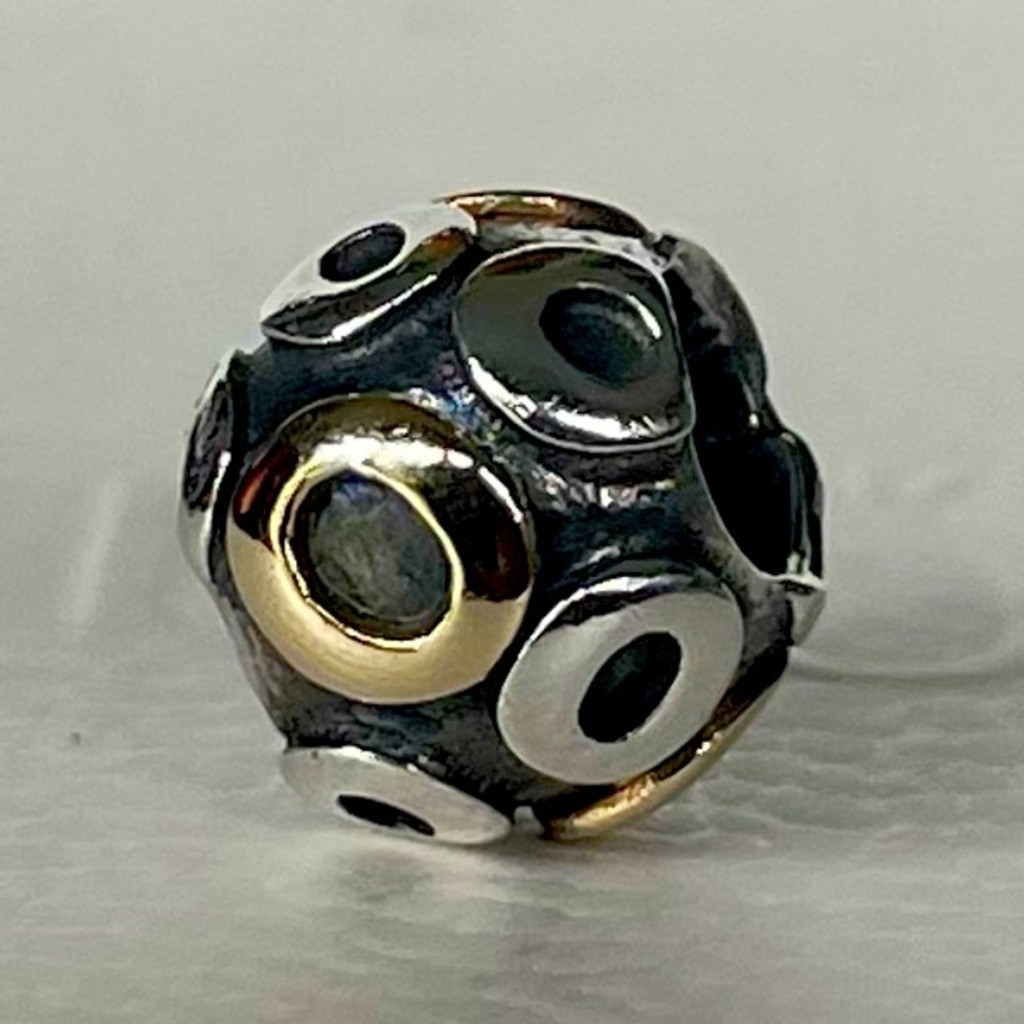 Pandora Letter O Whit 14k Yellow Gold Charm “Retired”
