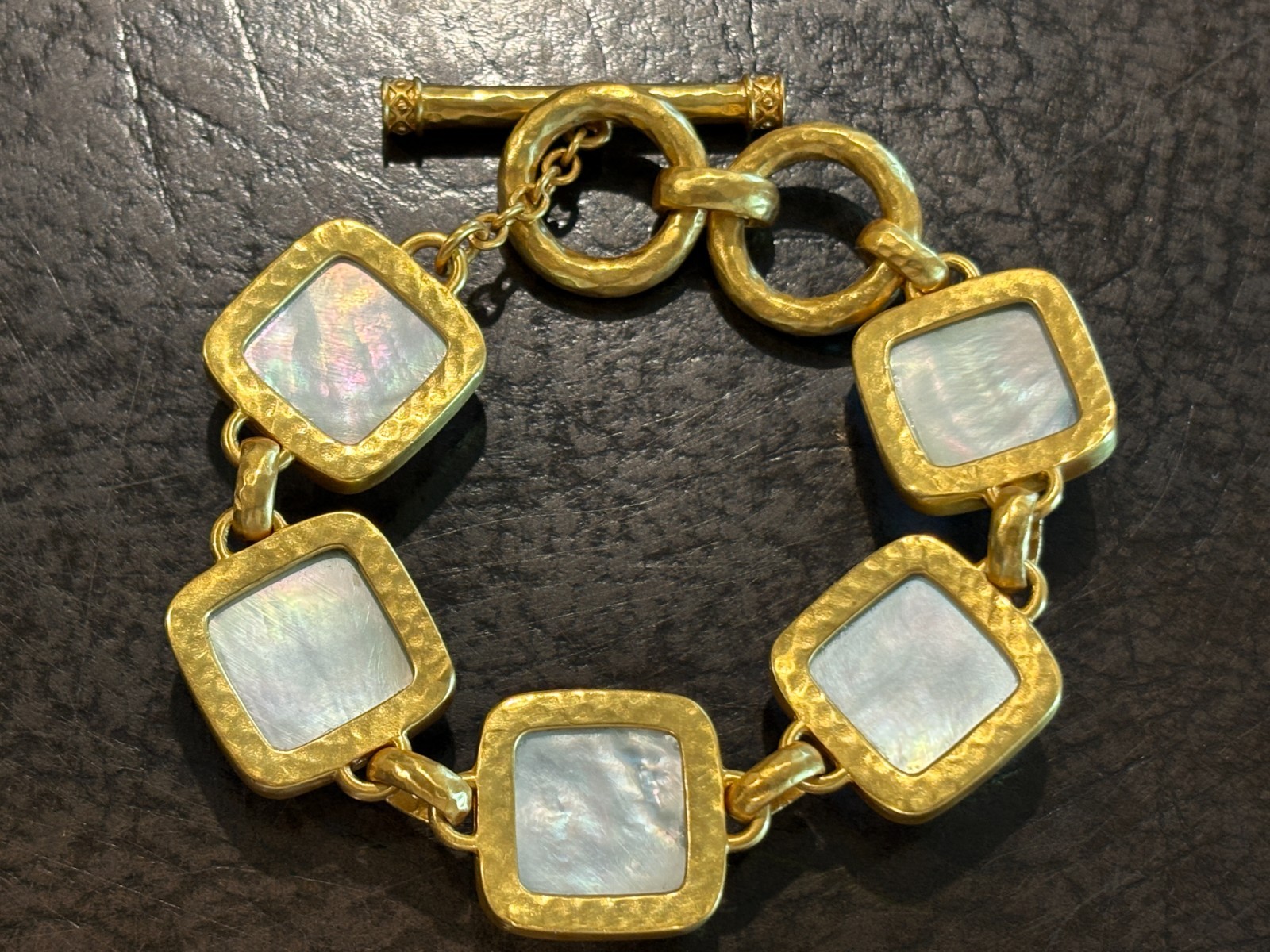 AUTHENTIC JULIE VOS CATALINA BLUE STONE BRACELET & BAG