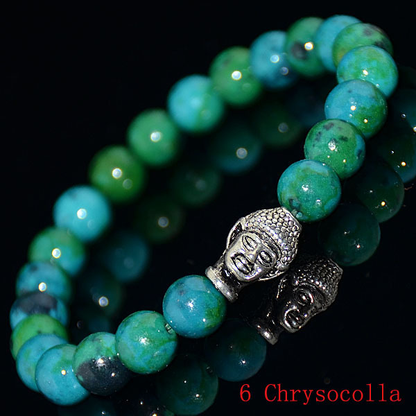 Charm Beads Unisex Fashion Varies Gemstone Silver Buddha Meditation Bracelets