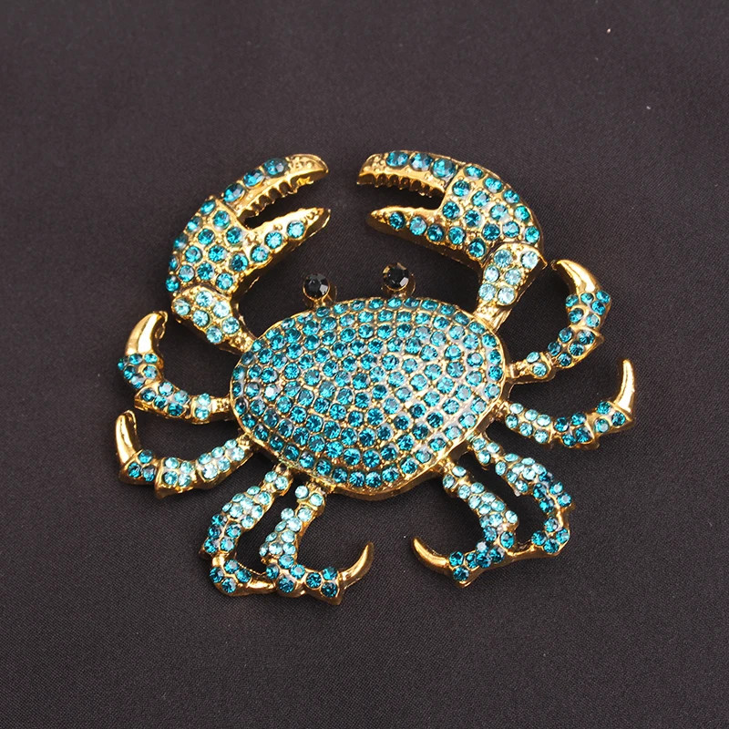 Women Men Unisex Crab Lover Brooch Fashion Animal Pins Badge Jewelry