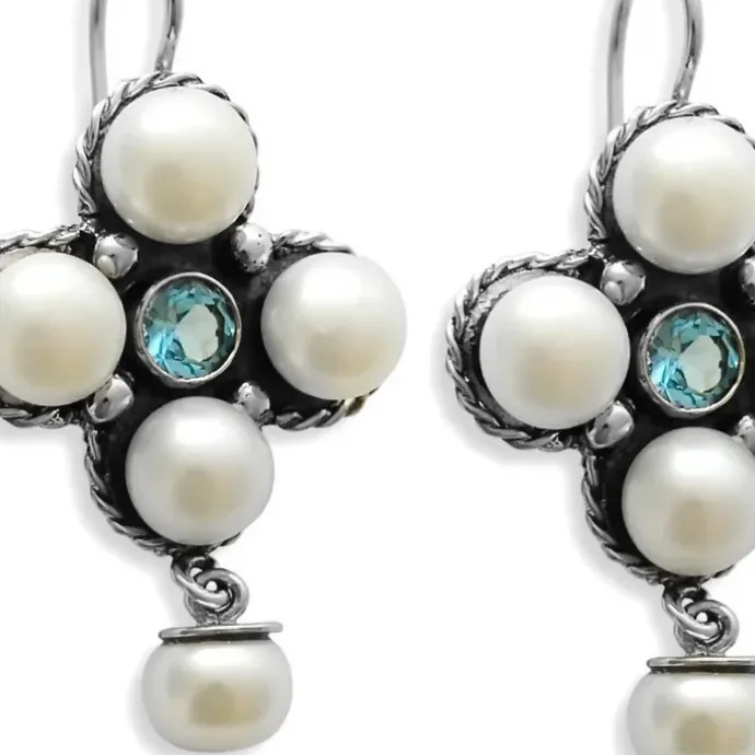 Retro Baroque Style Women’s Earrings Elegant Pearl Inlay Zinc Alloy Jewelry