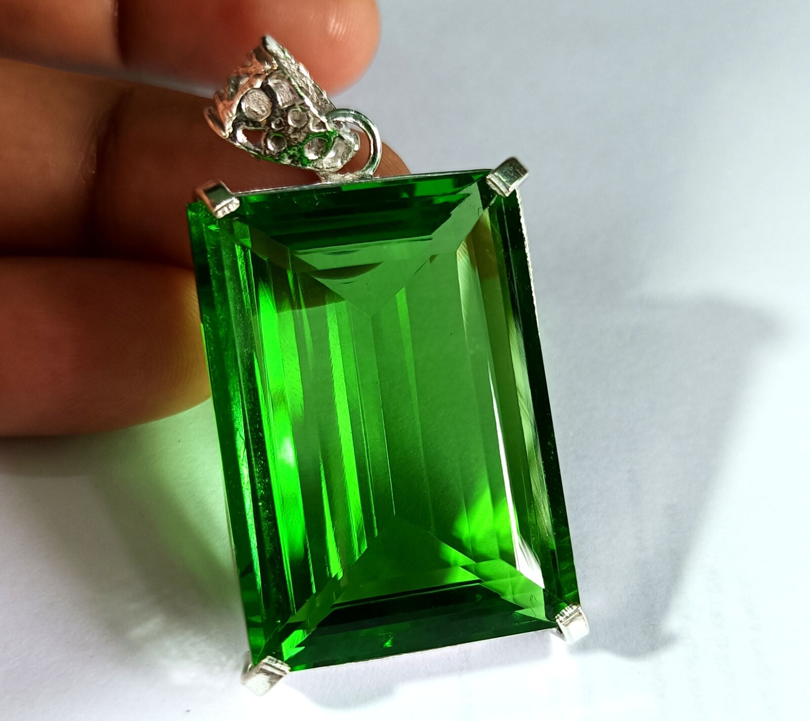 101.90 Ct EGL Certified Natural Topaz 925 Solid Silver Pendant Loose Gemstone