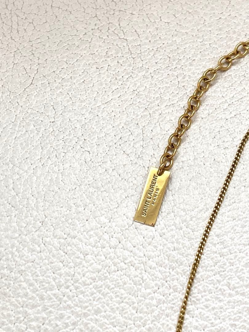Saint Laurent Heart Necklace Gold