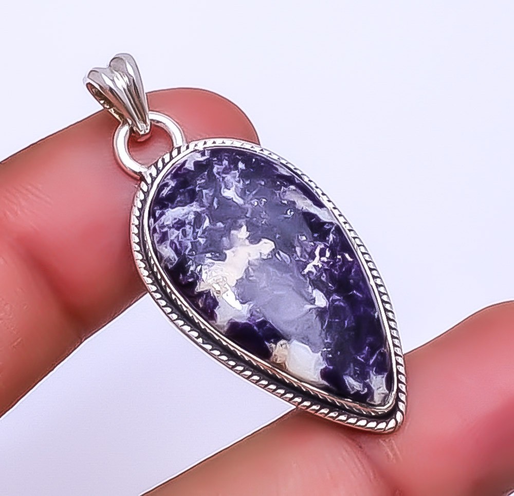 Lepidolite – San Diego Gemstone 925 Sterling Silver Pendant 1.72″ P_9359_148_29