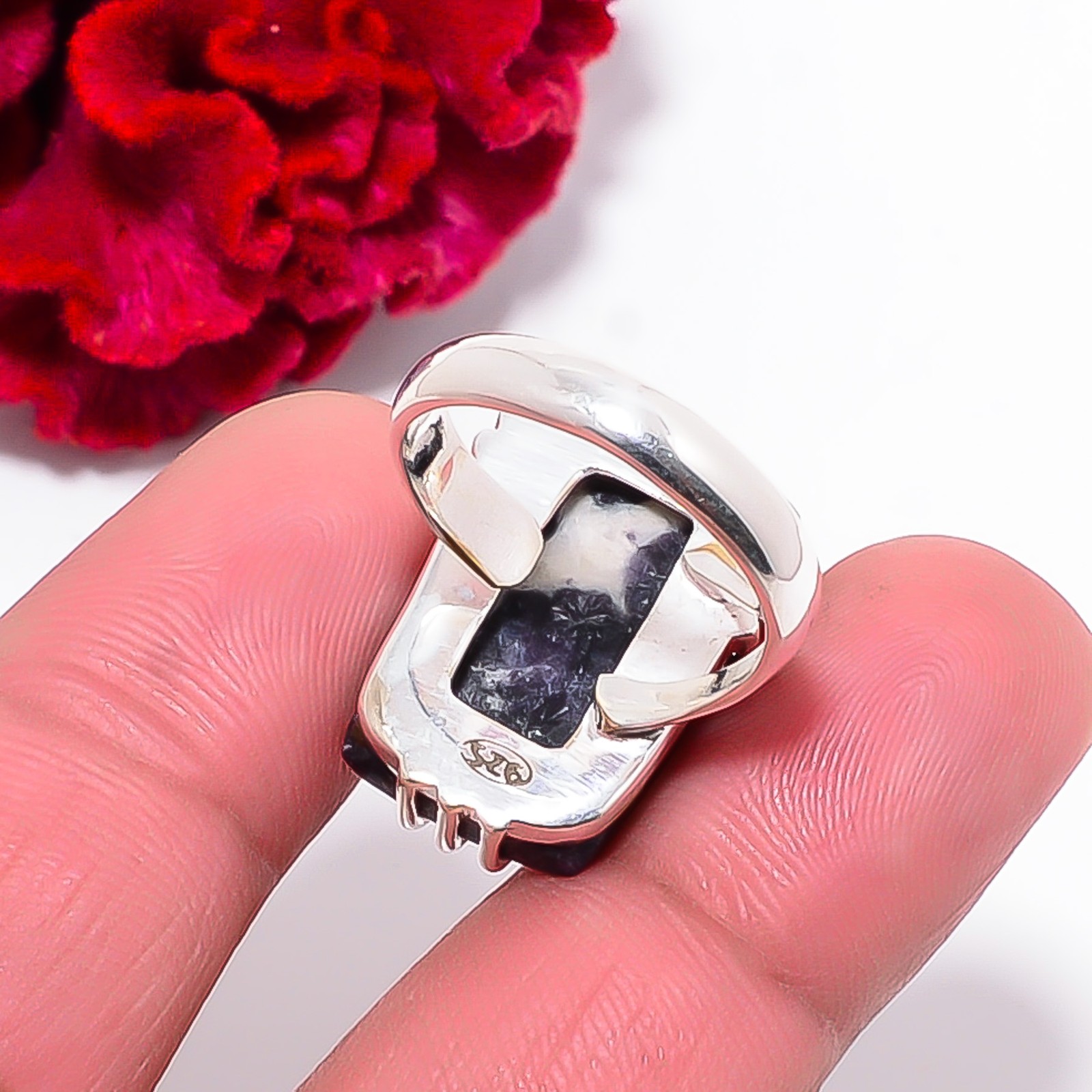 Lepidolite – San Diego Gemstone 925 Sterling Silver Ring S.8 R102545