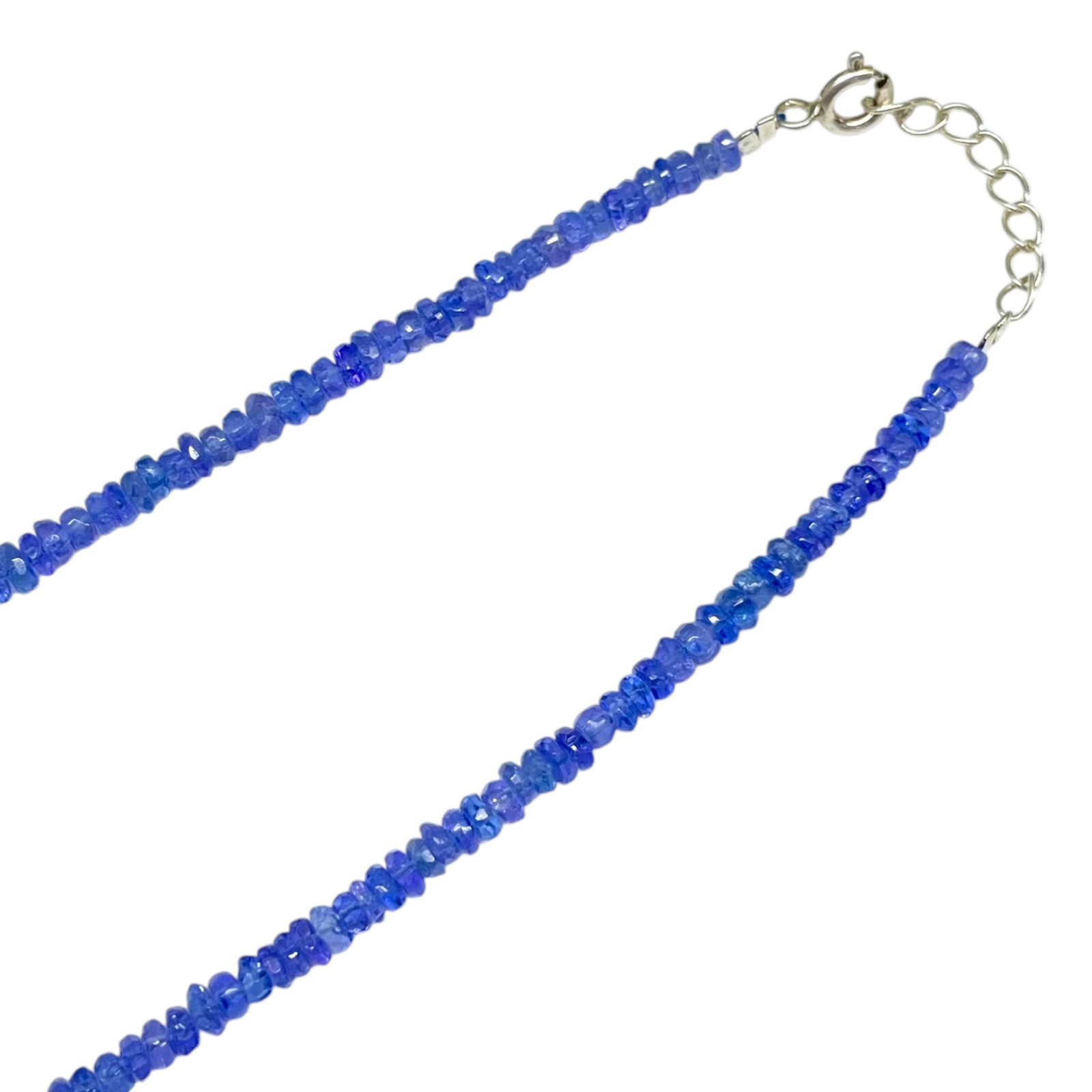 18″ Natural Tanzanite Necklace 3-4.5mm Top Quality Faceted Vibrant Blue Beads