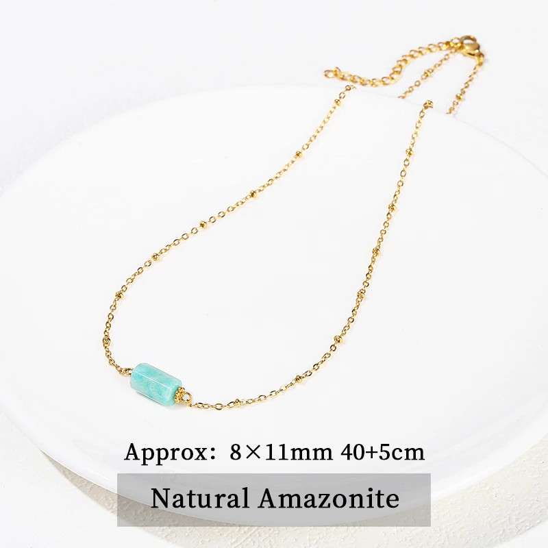 JD Handmade Boho Necklace Natural Amethyst Faceted Bead Pendant Necklace For Wom