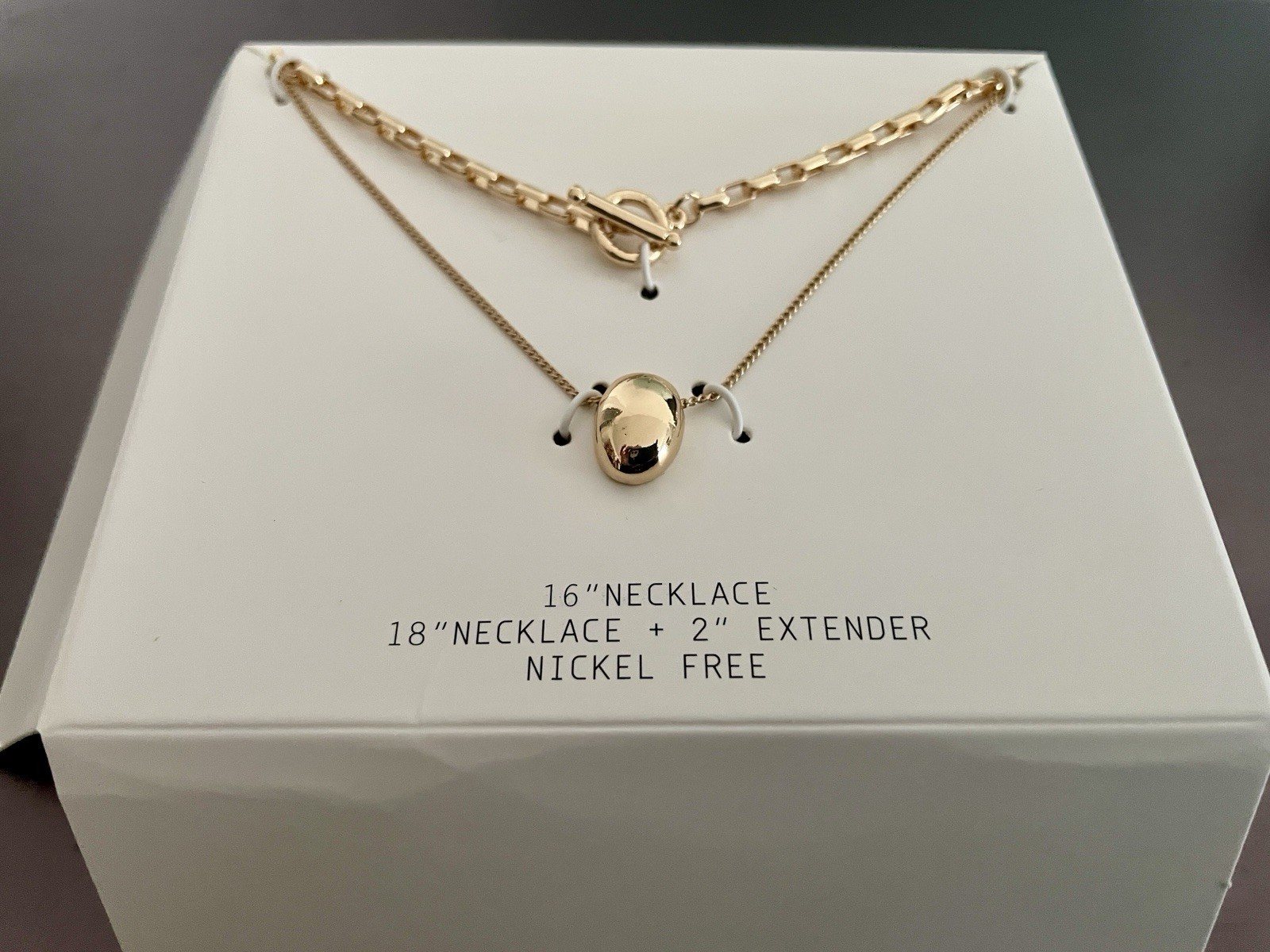 LEITH NWOT 16” Goldtone NECKLACE Nickel Free With Extender