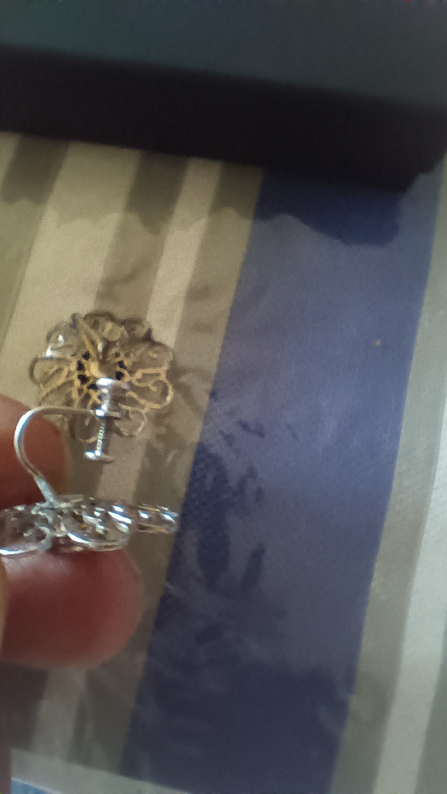 Vintage Sterling Silver Flower Filigree Stud Earrings Pair, Screw Back, No Stone