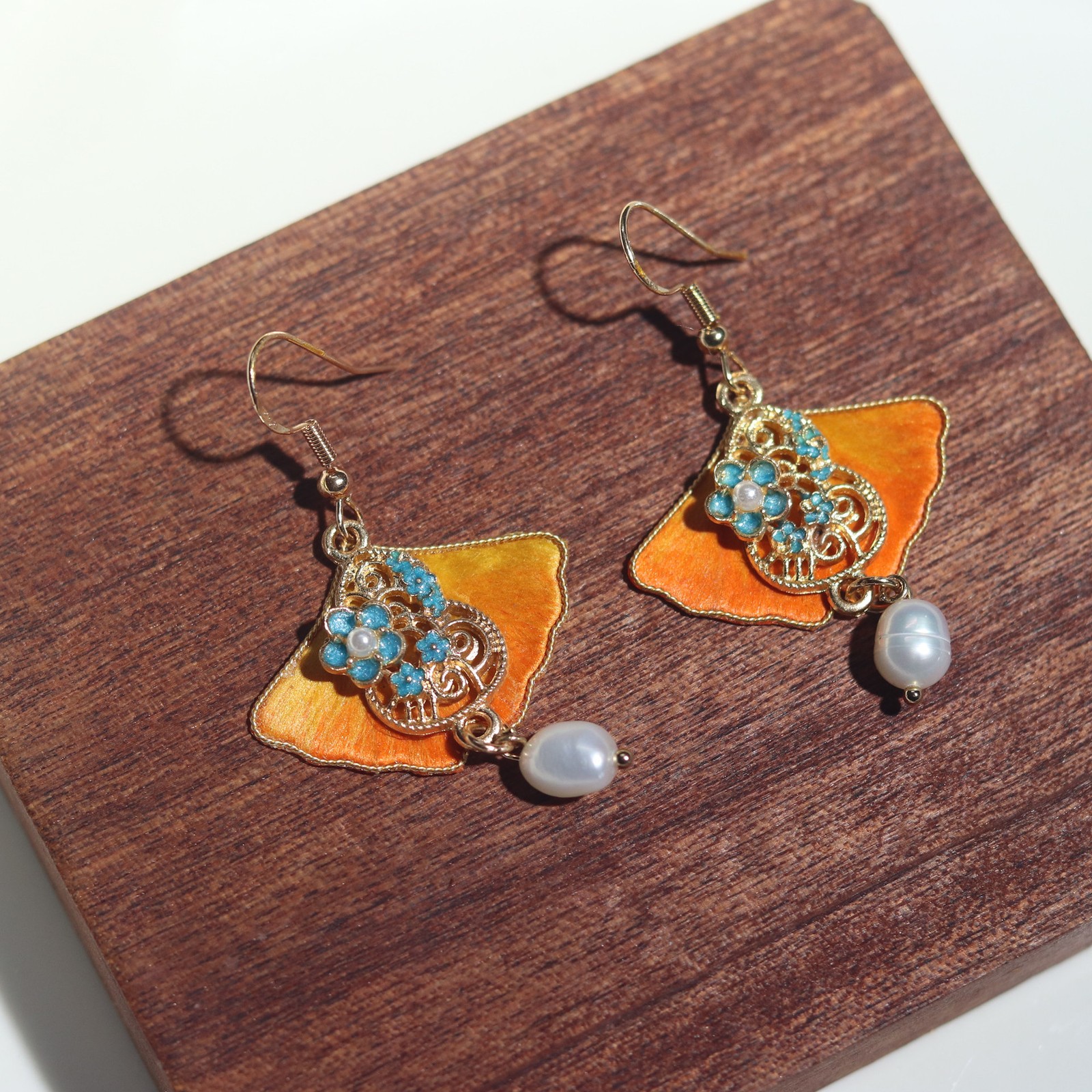 New Velvet Ginkgo Earrings Hanfu Chinese Style Classical Hair Accessories