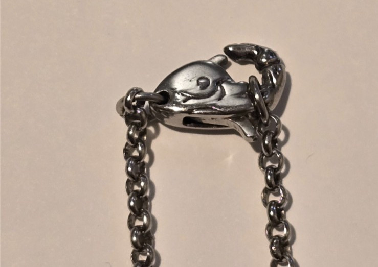 Clocks and Colours Sinner silver necklace 22 inch