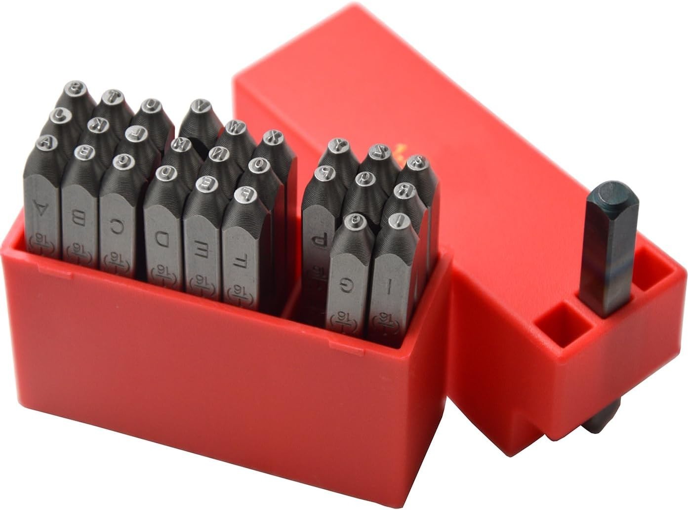 Steel Stamp Uppercase Letters Number 1/16 1.5mm Kit