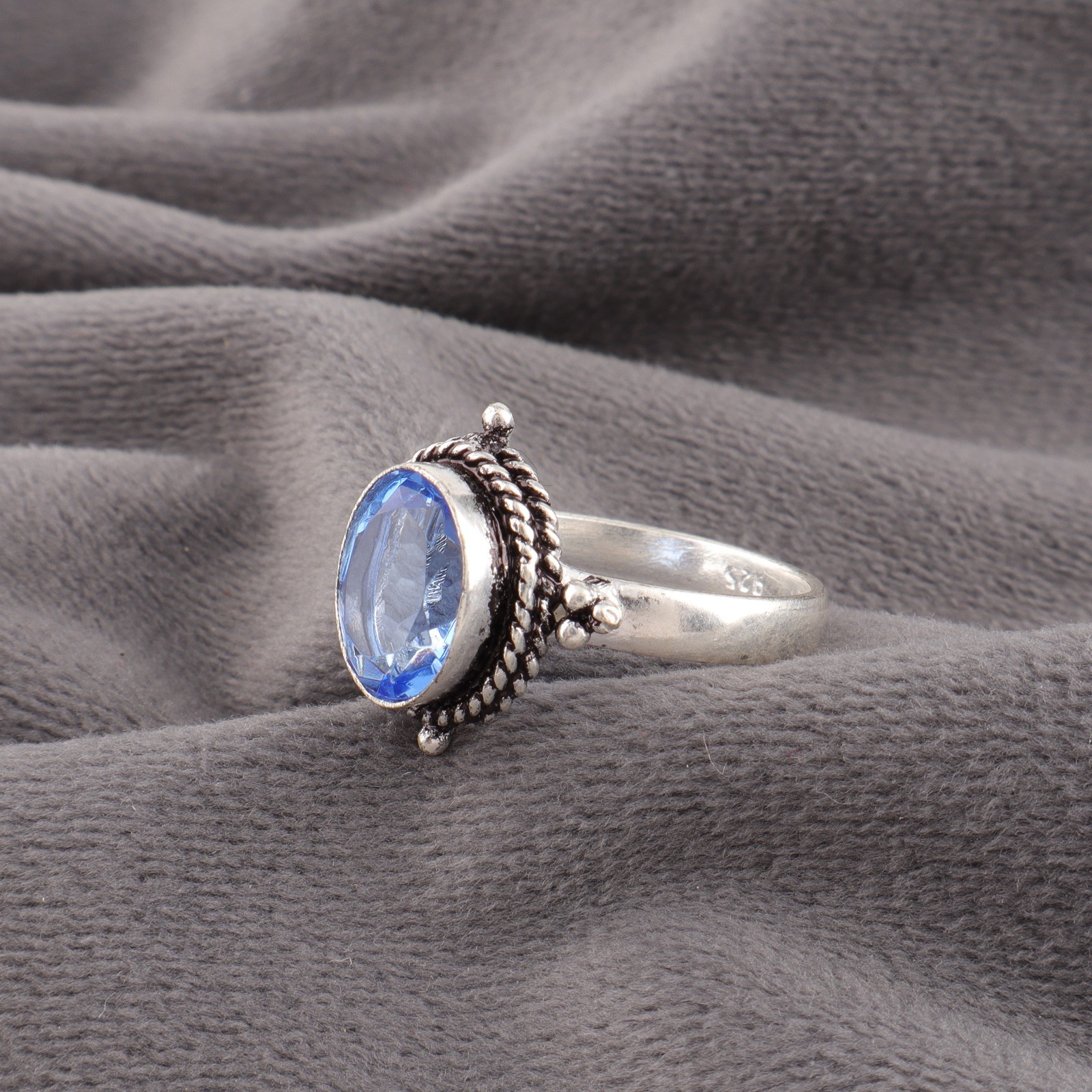 Tanzanite Gemstone 925 Sterling Silver Ring Handmade Jewelry Ring For Gift