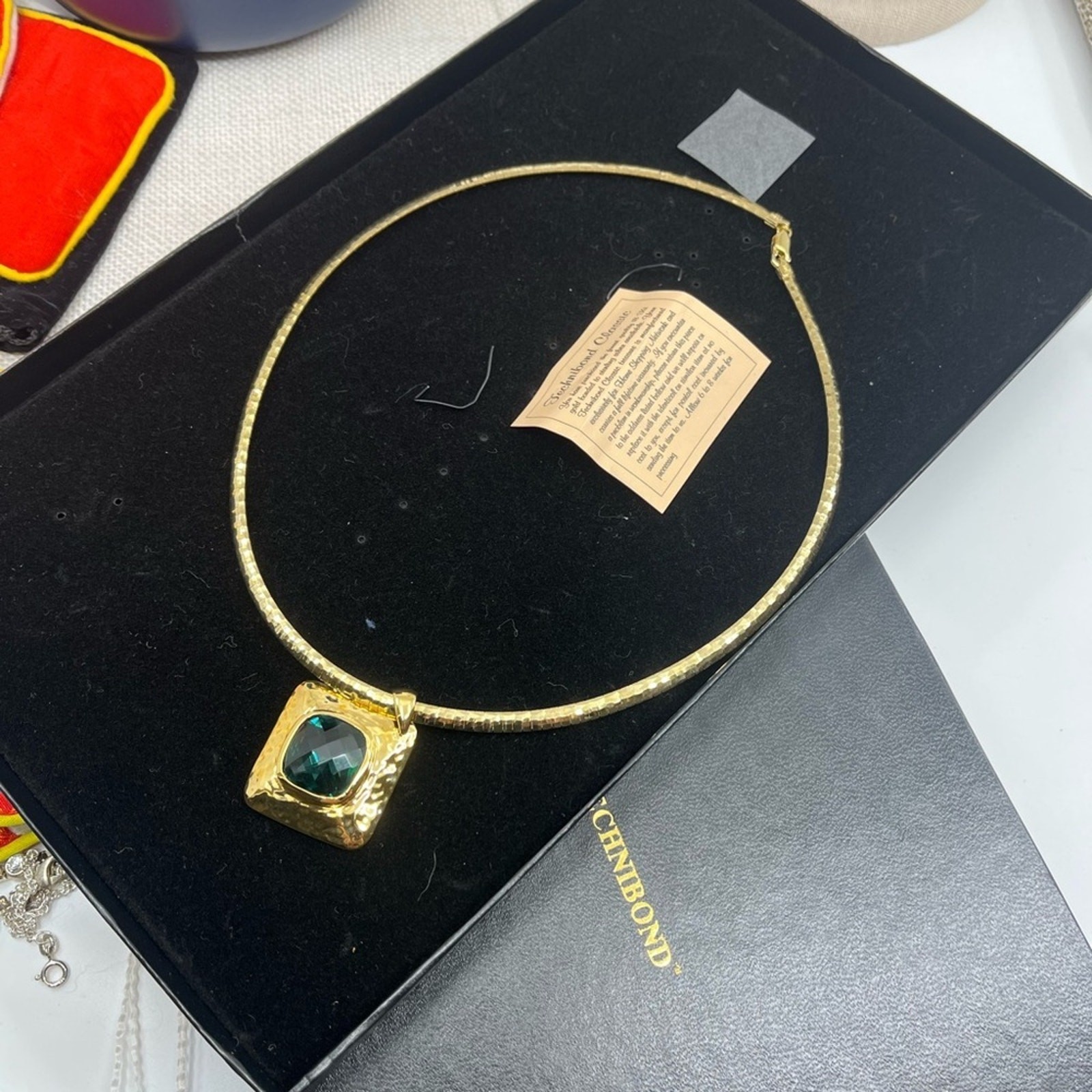 Technibond 18K Gold Over 925 Italy Sterling Silver Pendant Necklace – 30g – Box