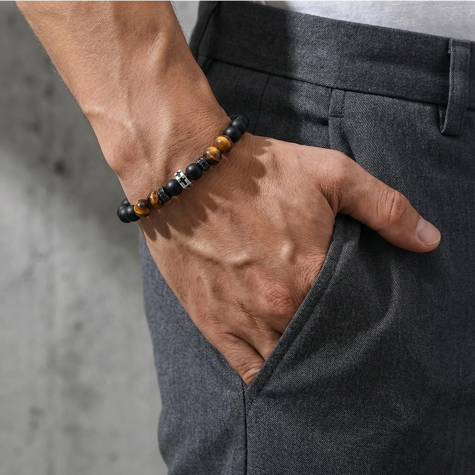 Cross Bracelet for Men Gift for Friend Birthday Anniversary Christmas Christi…