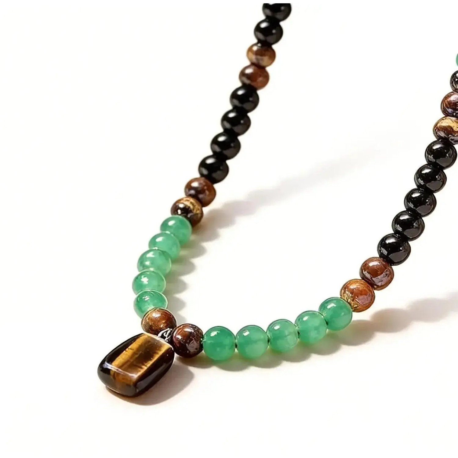 Money Attraction Necklace & Tiger Eye Pendant Healing Crystal Stone Jewelry Gift