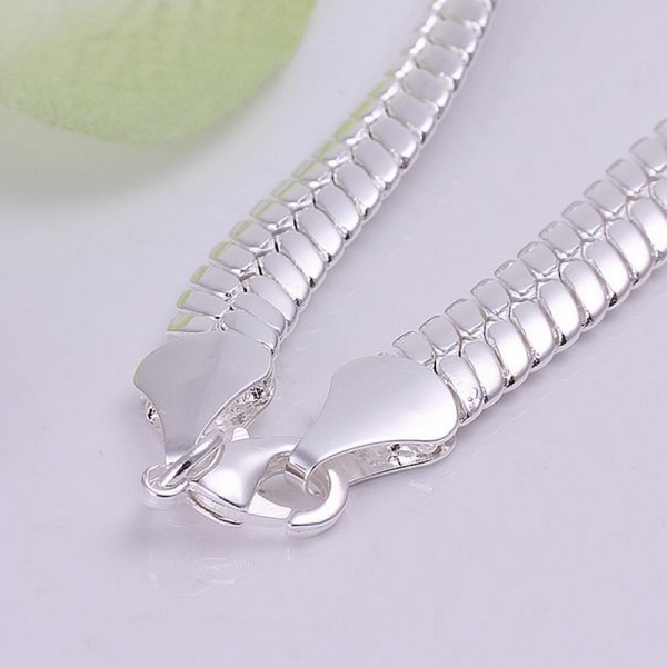 Unisex Women’s 925 Sterling Silver Bracelet 8 Inches 8MM Lobster L4