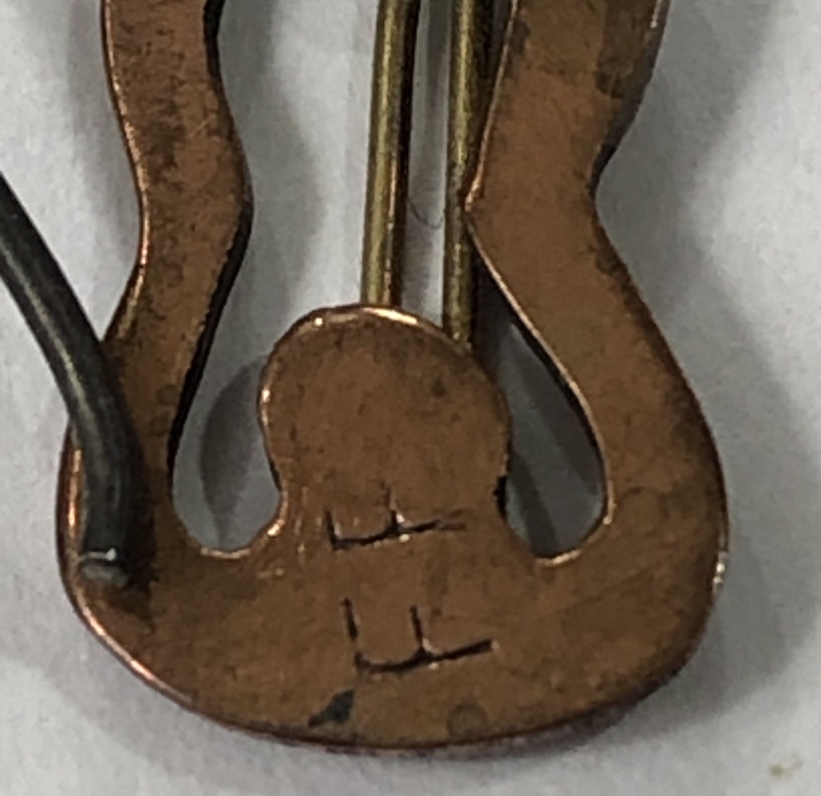 Guitar Earrings Dangle Copper Artisan – .75 inch