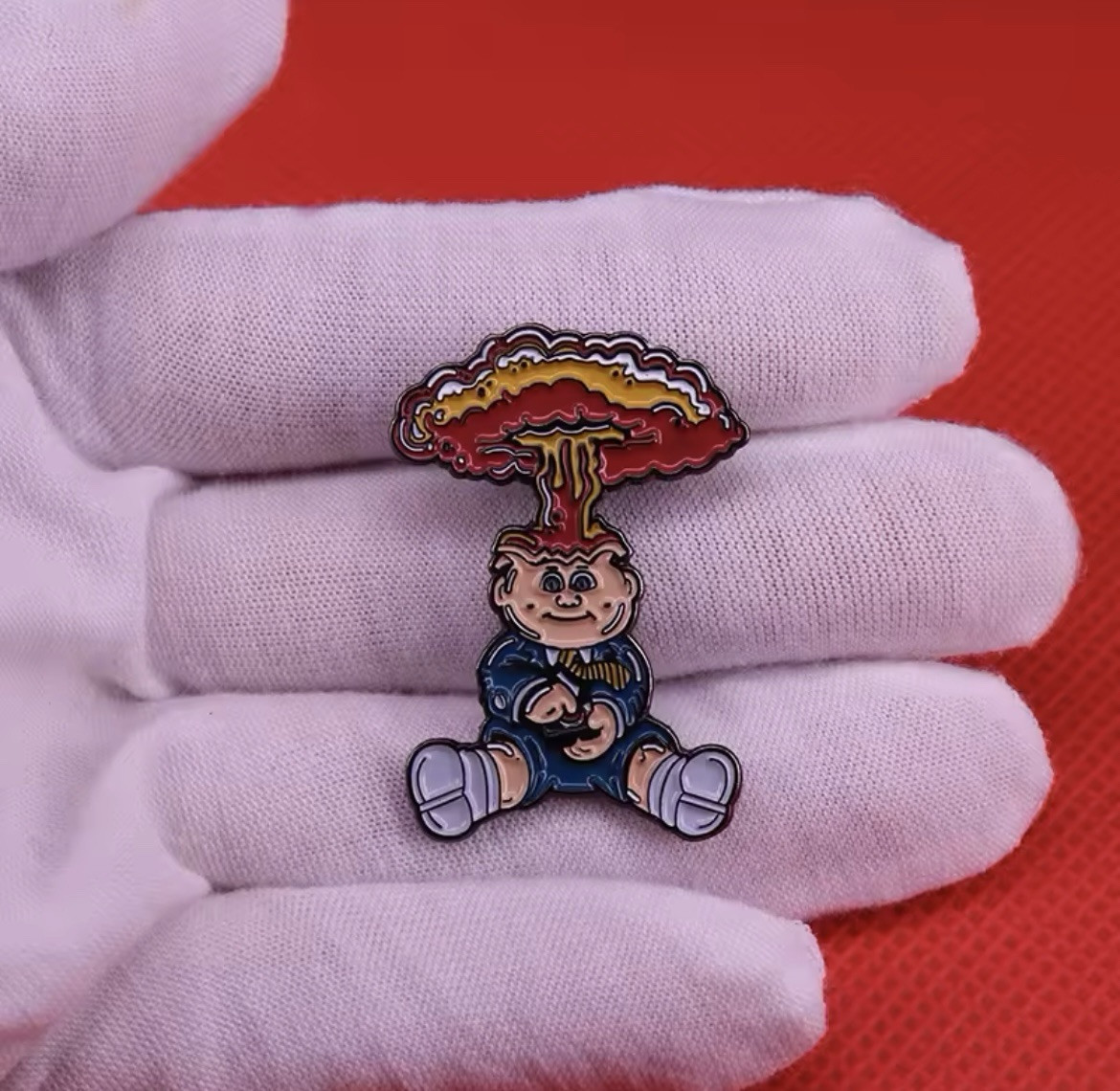 Garbage Pail Kid Adam Bomb Style 1pc Pin Rubber Pin Backer Garbage Pail Kids Fun