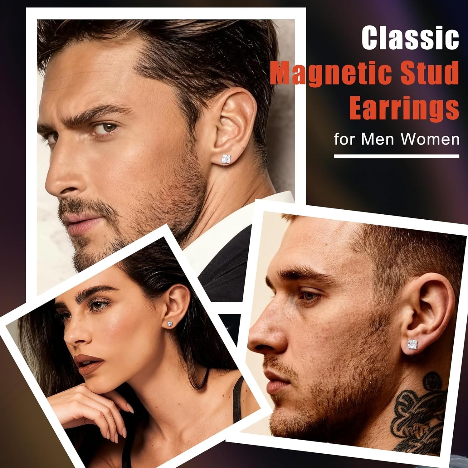 Fashionable Non-Pierced Magnetic Earrings Set – Perfect Gift for All Occasions