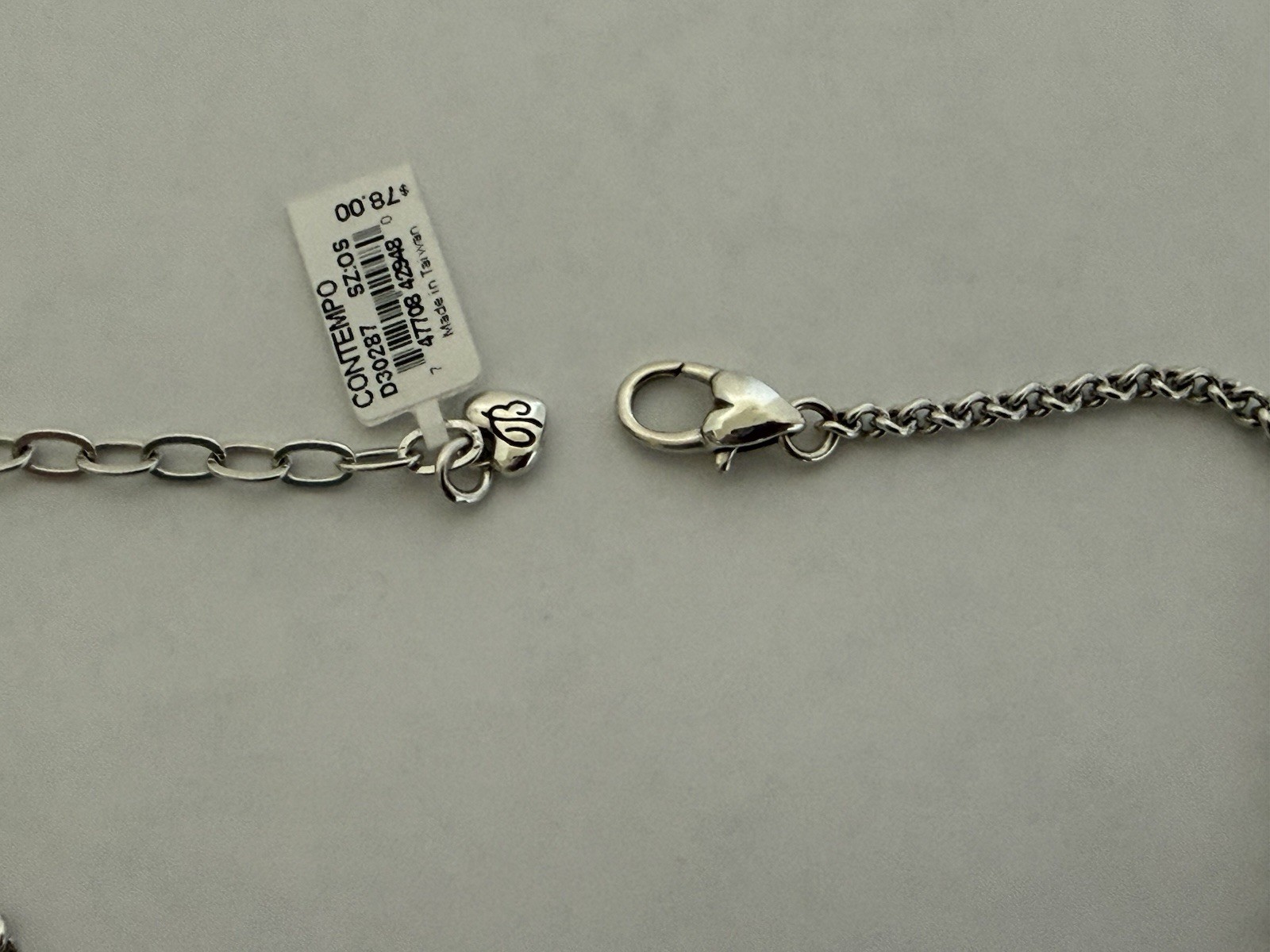 Brighton Contempo Silver Butterfly Necklace 18”