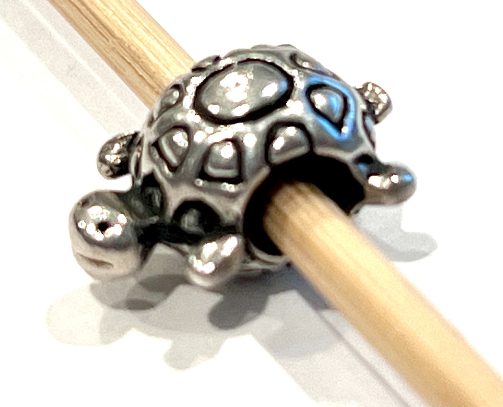 PANDORA 790158 Turtle Charm Sterling Silver Bead – No Jewelers/ SS Mark -RETIRED