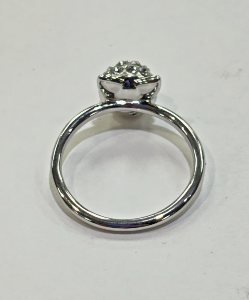 Karl Lagerfeld Swarovski Crystal Cat Head Ring size 7