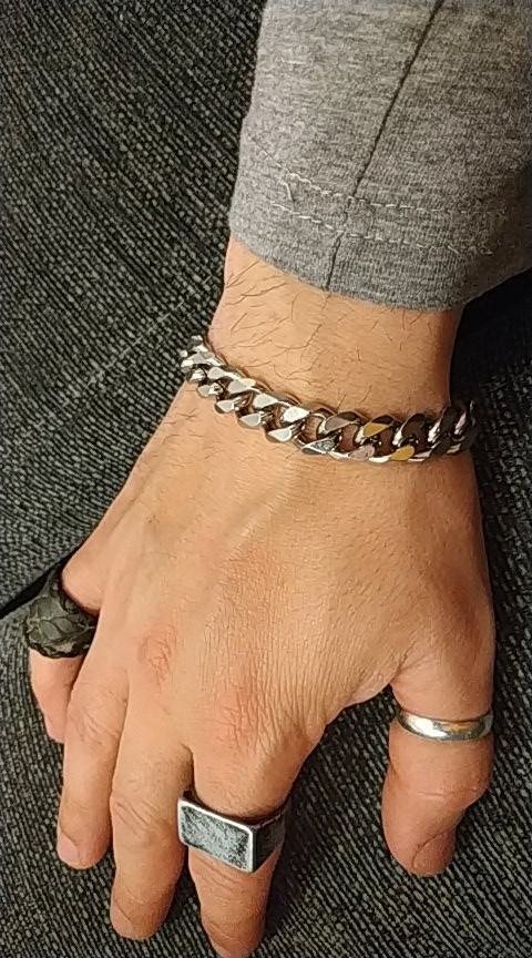 Silver Stainless Steel Curb Cuban Link Chain Bracelet Unisex Women Men 6/8/10mm