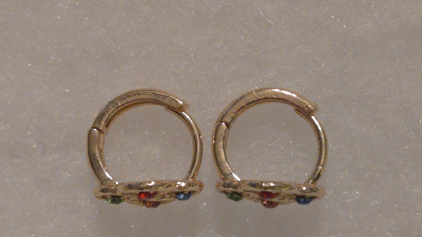 Celtic Knot 10mm Pierced Gold toned mini Colored (red, green, blue & pink)…