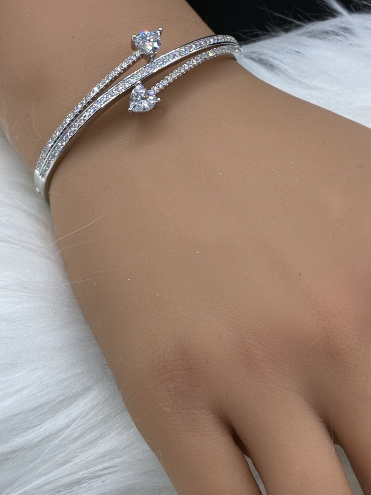 Silver Tone Bangle Bracelet Fashion Fancy Elegant For Any Occasion (CLEARANCE)