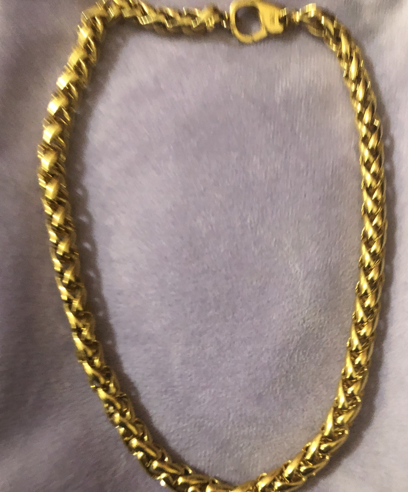 Spiga/wheat chain necklace gold tone marked MC L:40 cm