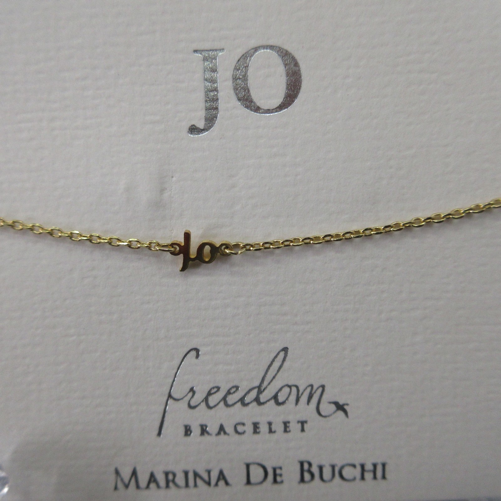 Marina De Buchi Freedom Bracelet Jo Gold Tone Adjustable Chain Nickel Free