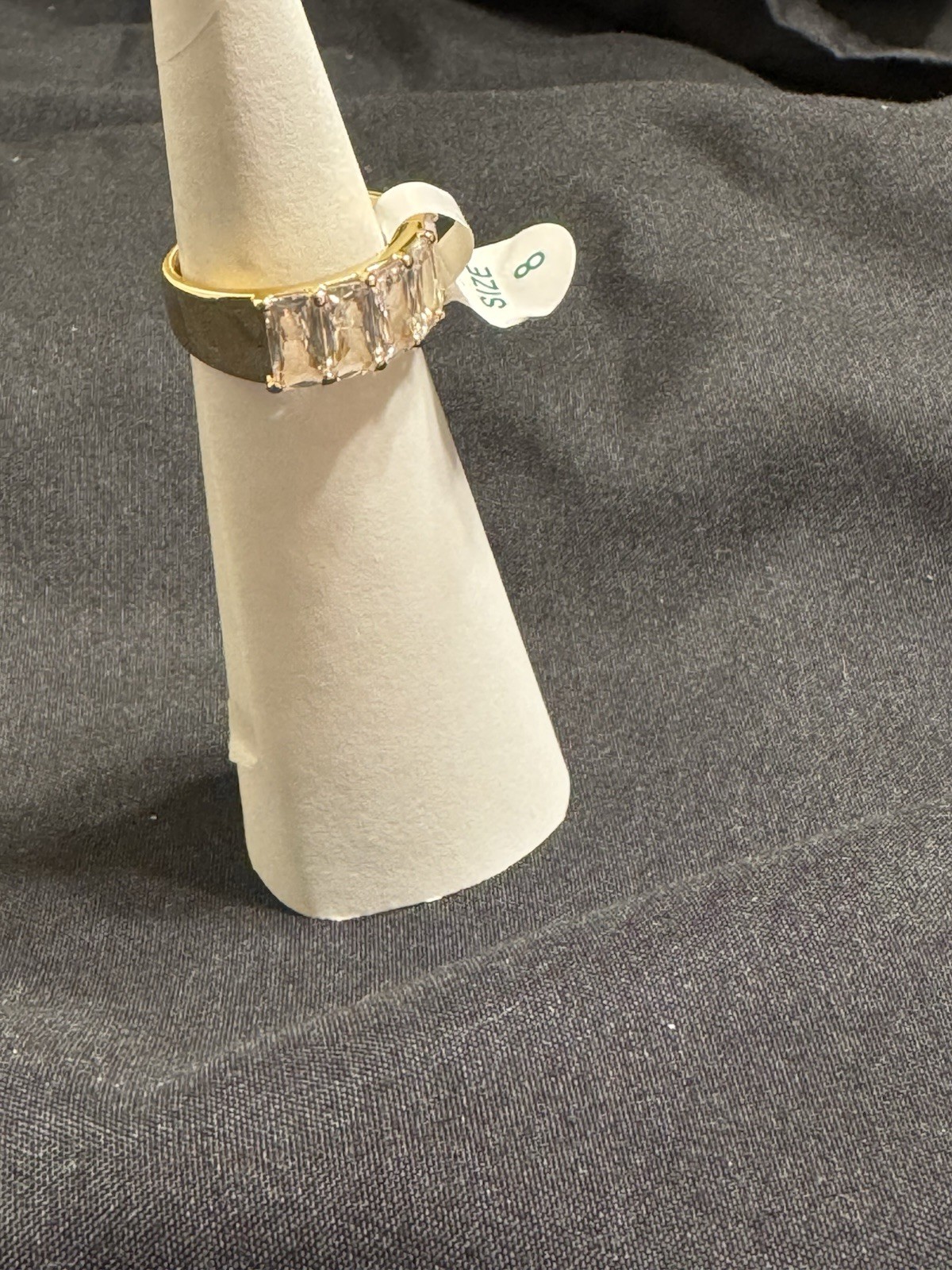 Bomb Party Ring Size 8 ‘Always Glam’ diamond cz on GOLD