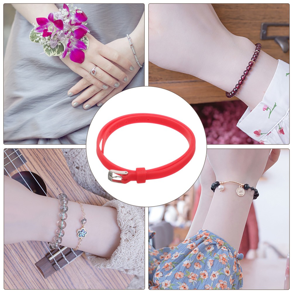 5Pcs High Elasticity Silicone Bracelets Skin Friendly Decorative Wristbands