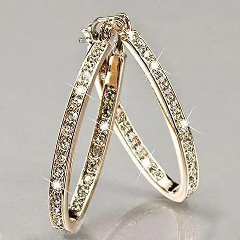 1 pair of simple large ring earrings with fashion temperament, feminine… –