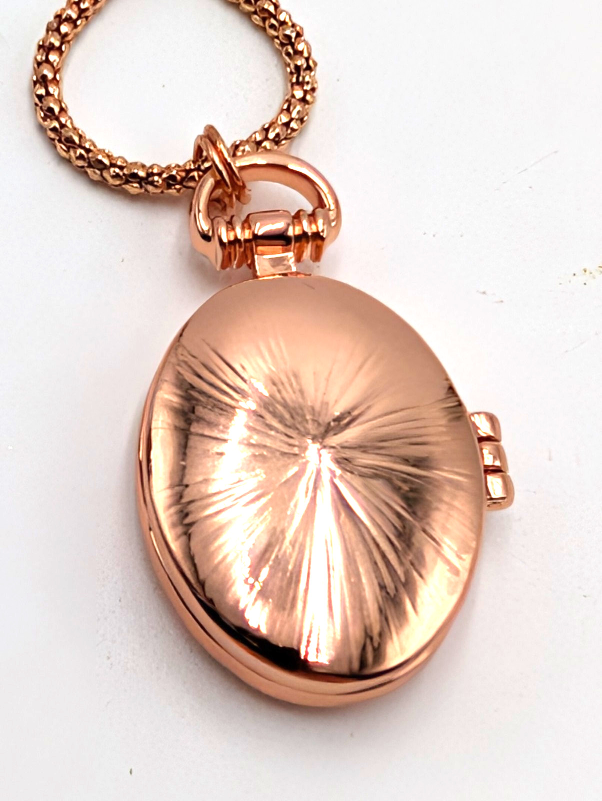 Avon Rose Gold Tone Heart Solid Perfume Locket Necklace with Bracelet & earrings