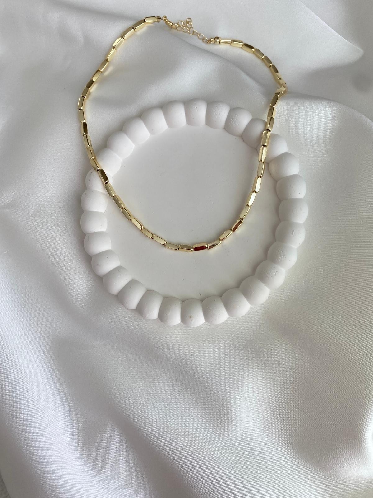 Handmade Minimalist Gold Bar Necklace Women Everyday Layering Jewelry Gift