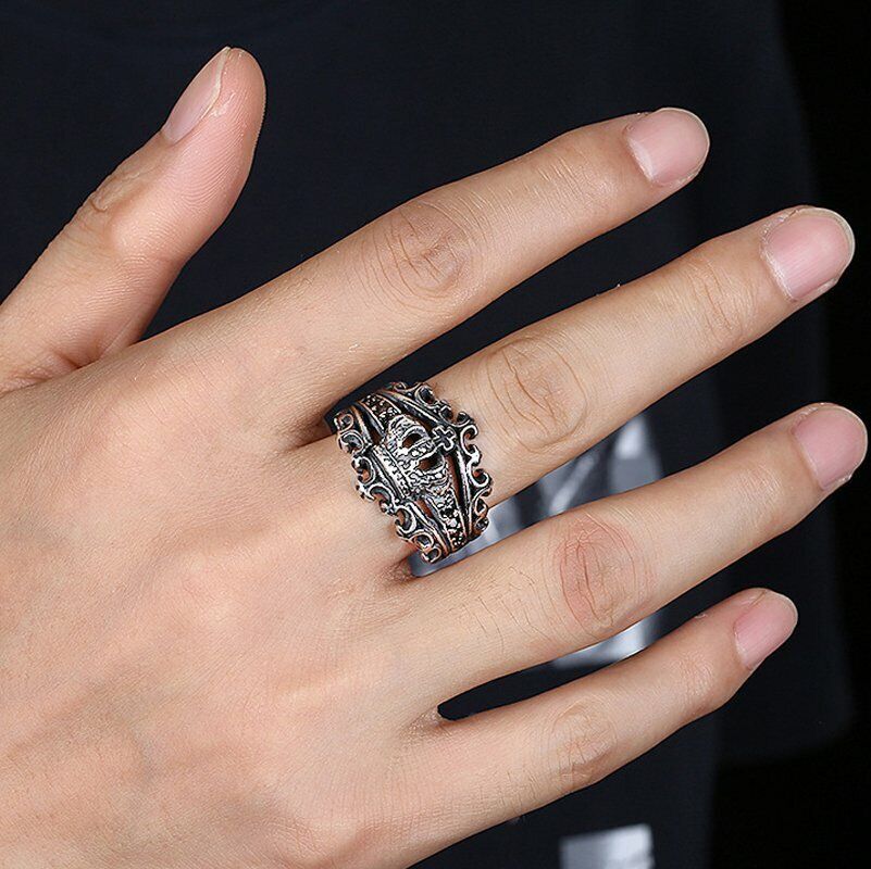 SMITH Womens Men’s Crown Ring For Women Men Silver Size 6 7 8 9 10 11 12-15