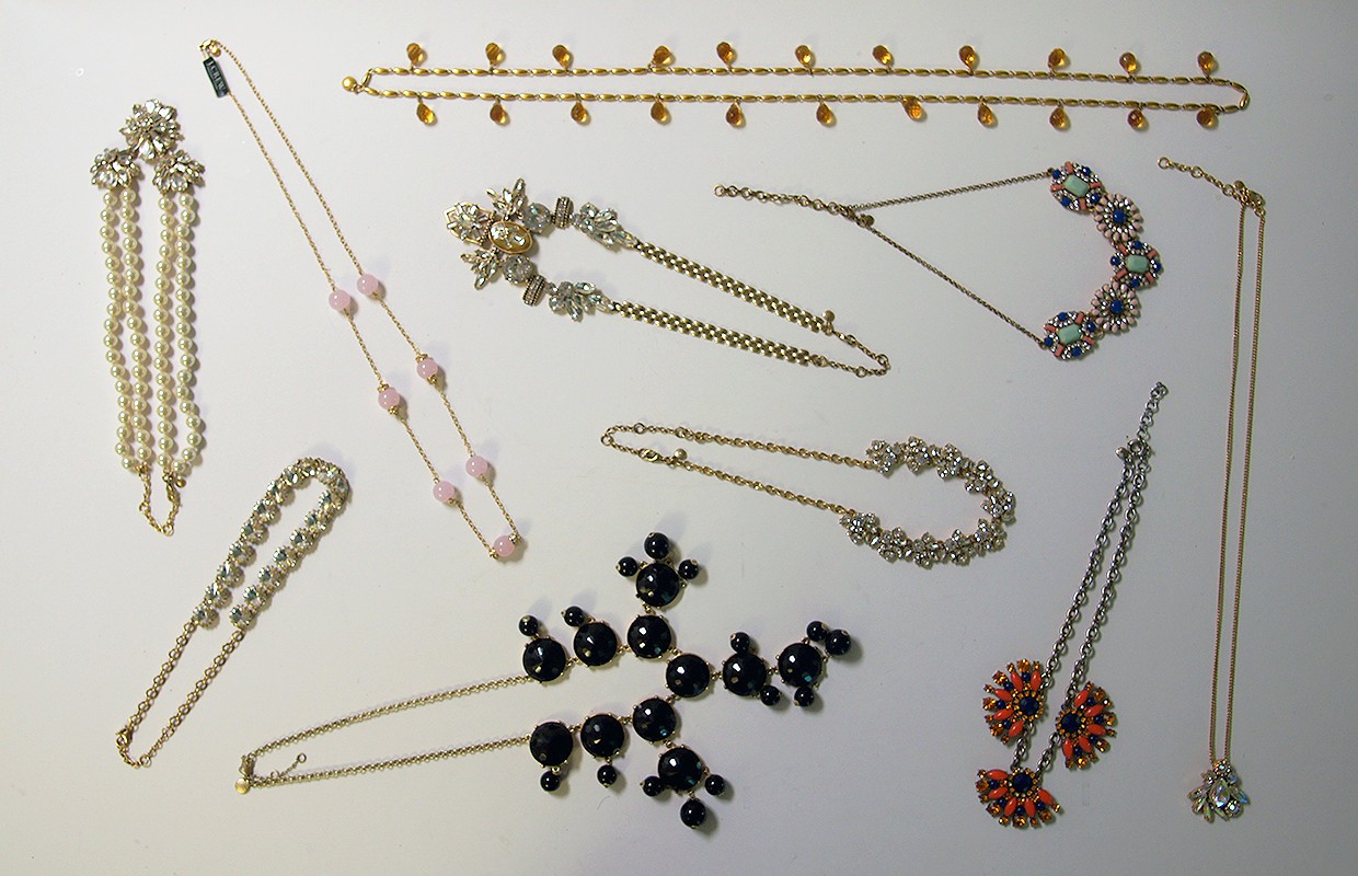 J. Crew Mixed Materials/Metals Assorted Lot of Necklaces – Lot of 10 Pcs.