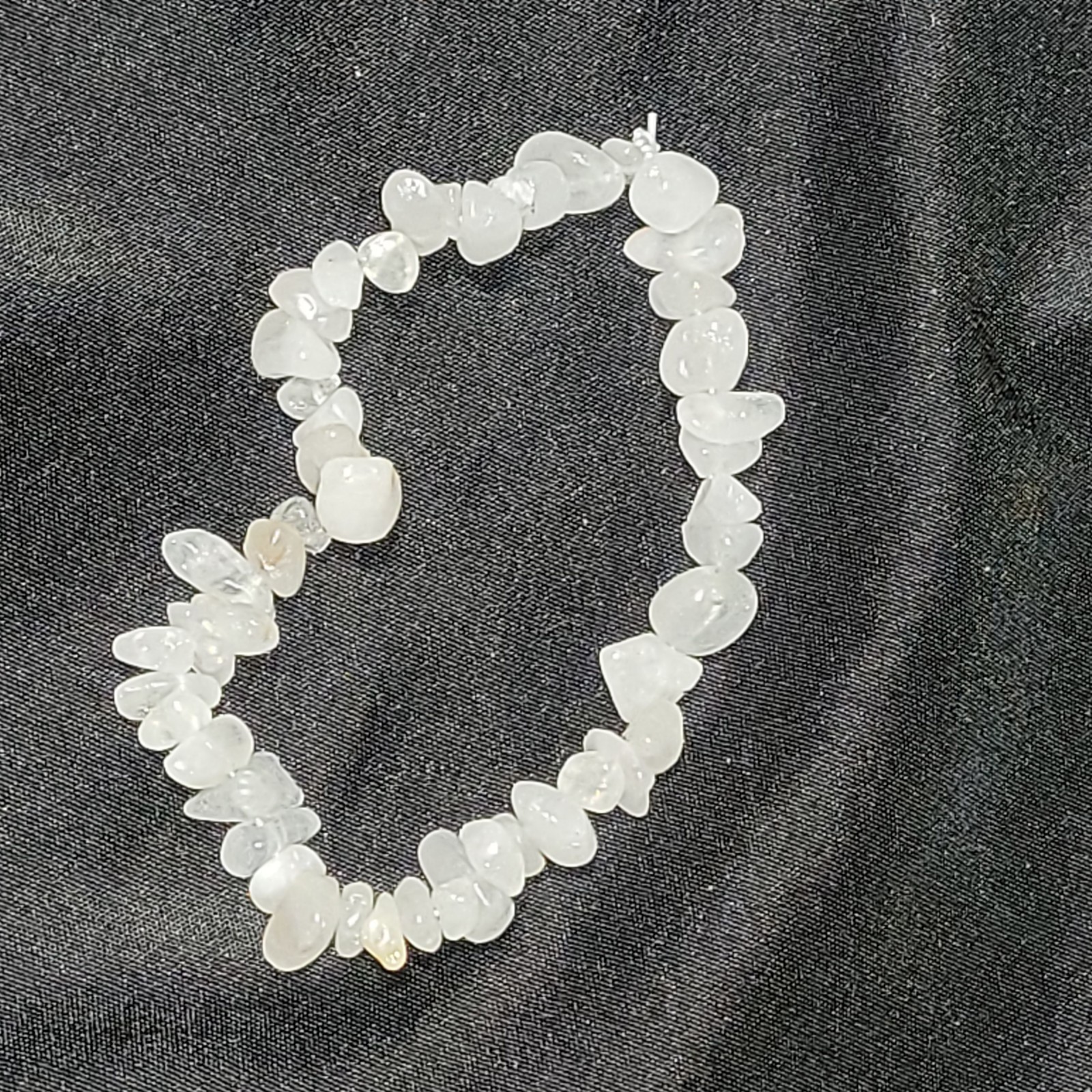 Semi Precious Chip Stone Moonstone Stretch Style Boho Bracelet USA