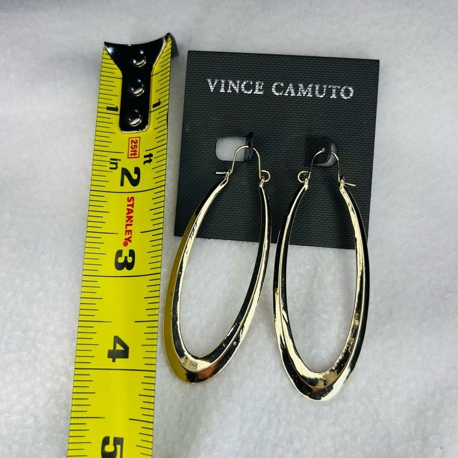 Vince Camuto Gold-Tone Oval Hoop Earrings