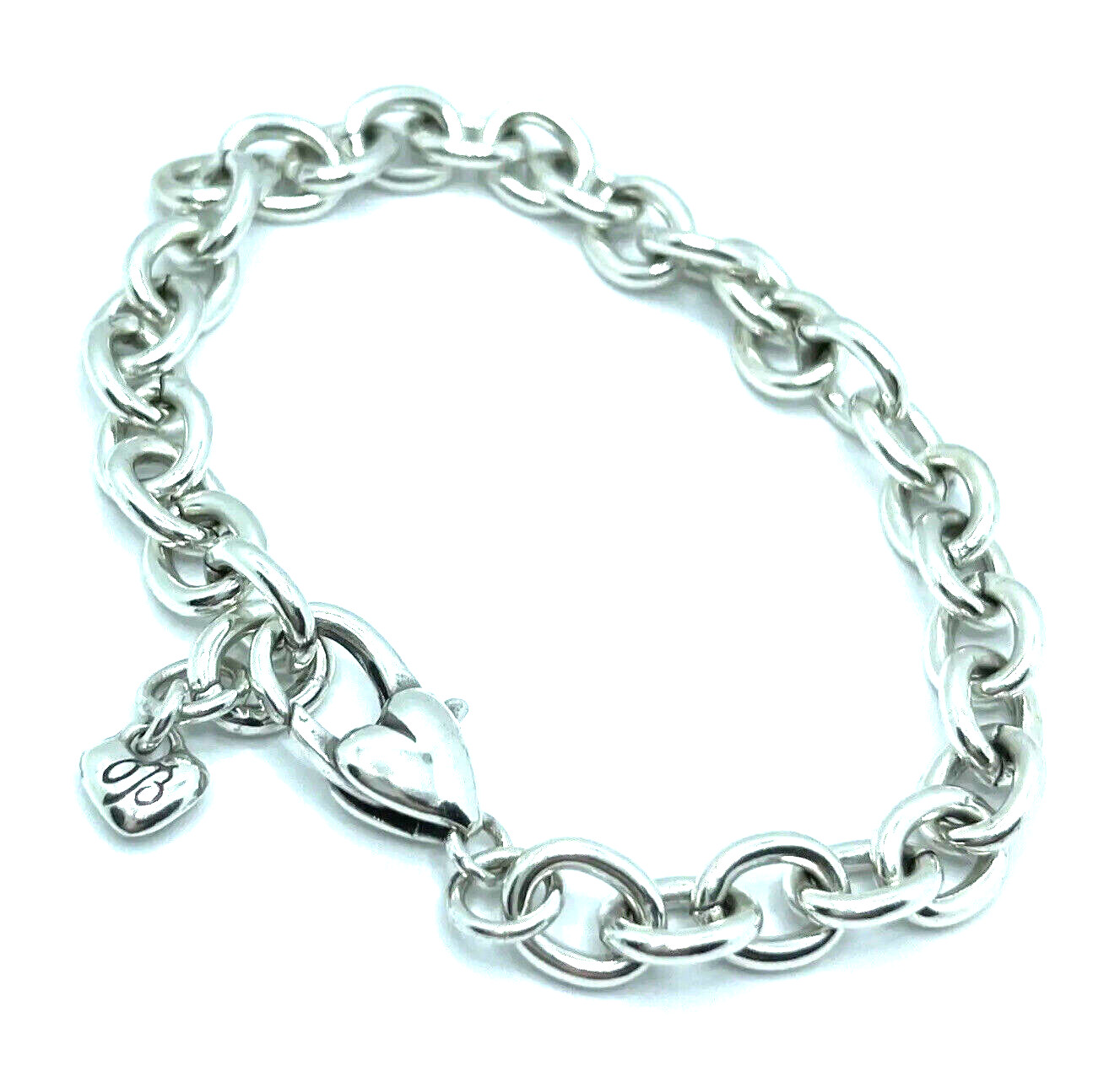 Brighton Signature Ovals Chain Use Clip On Snap Charms Bracelet 8.5in