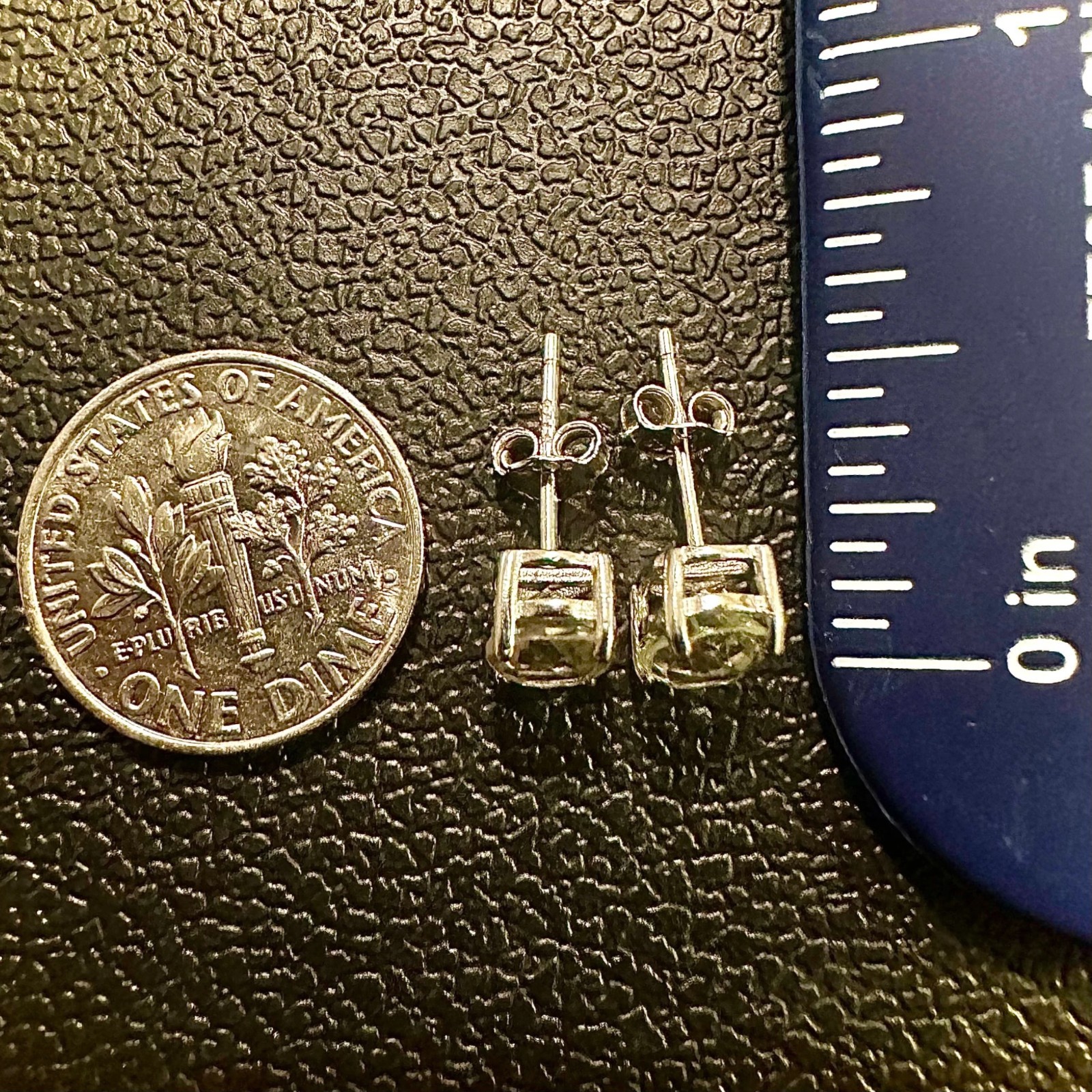 Green Amethyst Stud Earrings Sterling Silver 925 Created oval 6MM Stud for Women