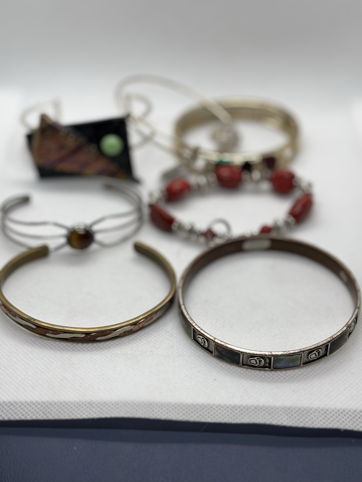 Mixed Bracelet Lot Vintage & Modern Bangle Cuff Charm Beaded Estate Jewelry