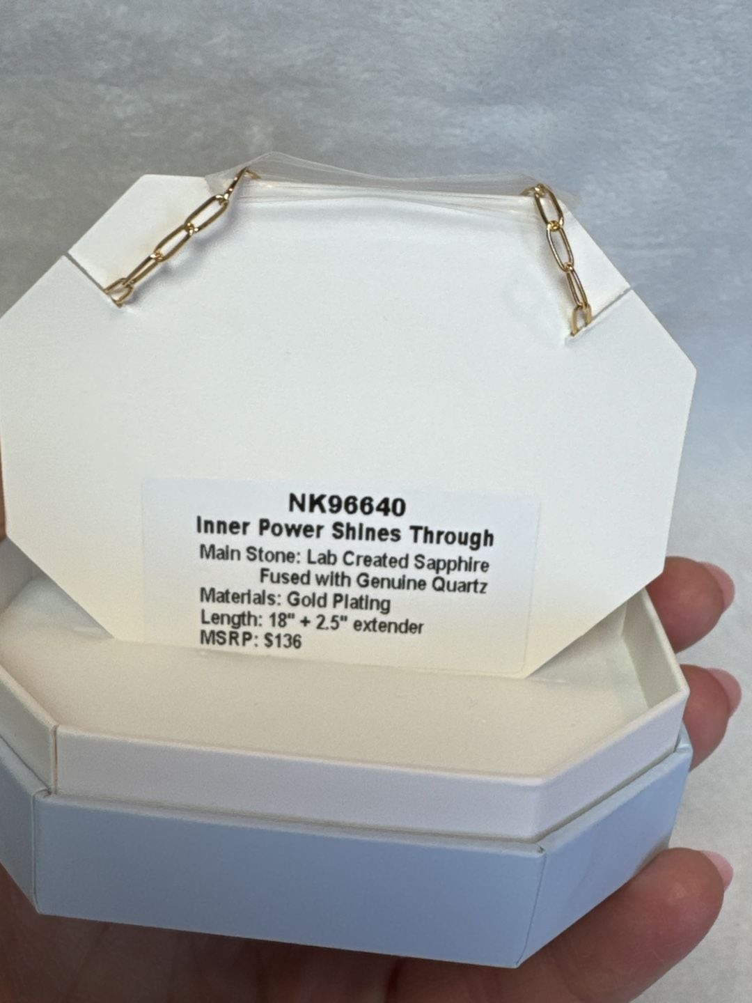 Bomb Party Inner Power Shines Through Created Sapphire on Gold