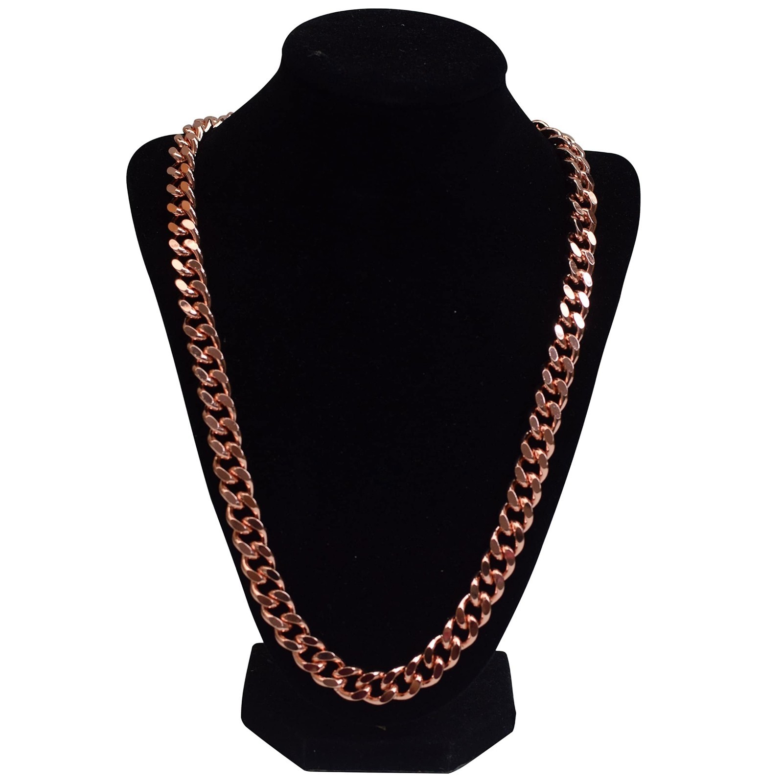 24″ Heavy Solid Pure Copper Cuban Link Necklace – Unisex Statement Jewelry Chain
